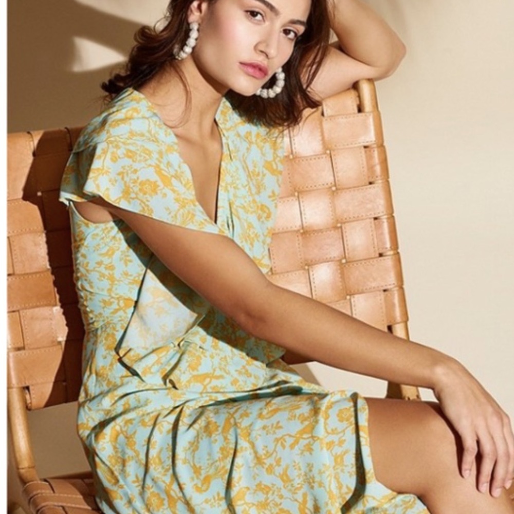 Sachin + Babi Floral Maxi Dress in Yellow and Blue